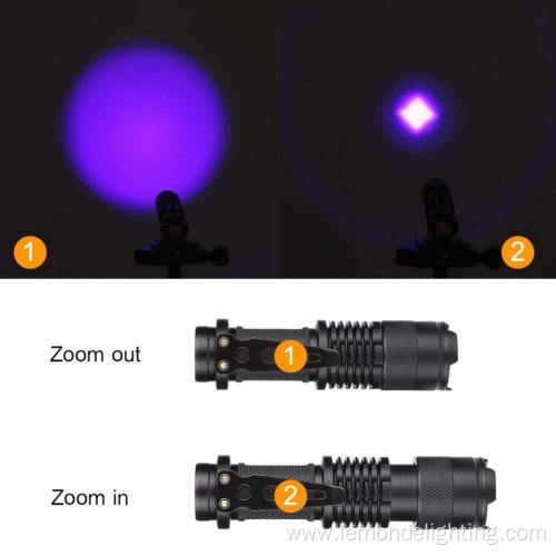 Aluminium Mini Pocket LED Semen Ultraviolet Torch Flashlight